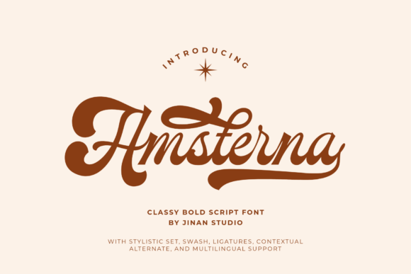 Amsterna: A Bold Script Font for Editorial Design