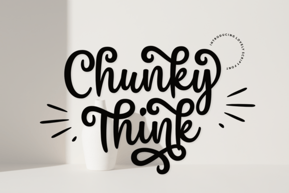 Chunky Think: A Bold Script Font for Playful Brands