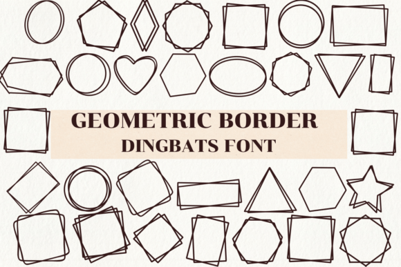 Geometric Border Font for Web Design