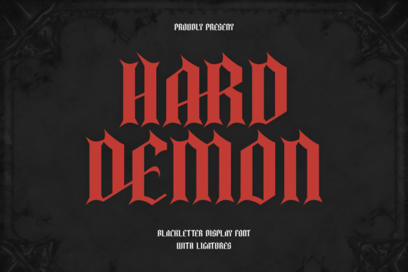 Hard Demon Font: Bold Blackletter for Branding