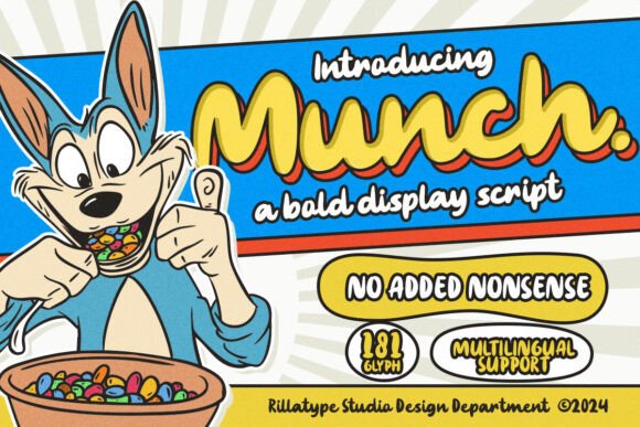 Munch: A Playful Script Font for Crafters