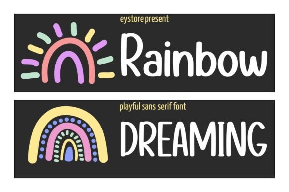 Rainbow Dreaming Font for Joyful Crafts