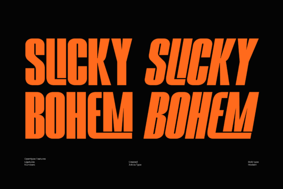 Slicky Bohem: The Bold Typeface for Scroll-Stopping Design