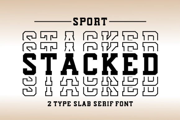 Sport Stacked Font for Crafters