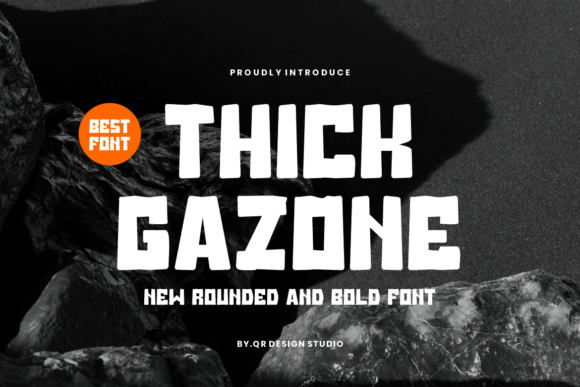 Thick Gazone: A Bold Sans Serif Font for Makers